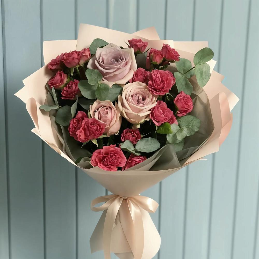 Букет цветов из: Гвоздики и Розы в Кизеле