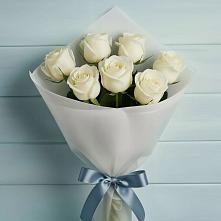 Букет 7 Белых роз Эдлесс Лав #REPLACE_PRED# Кизеле