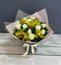 Букет цветов из:  Орхидеи и Розы в Кизеле