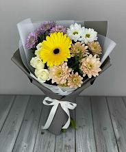 Букет цветов из:  Розы, Герберы и Хризантемы в Кизеле