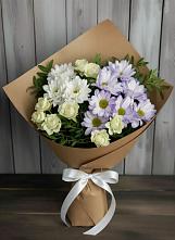 Букет цветов из:  Хризантемы и Розы в Кизеле