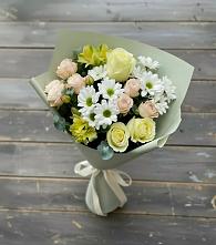 Букет цветов из:  Альстромерии, Розы и Хризантемы #REPLACE_PRED# Кизеле