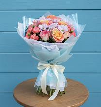 Букет цветов из:  Хризантемы и Розы в Кизеле